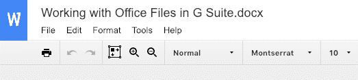 Microsoft Office files in G Suite