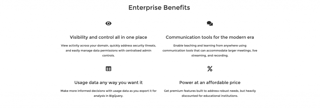 Google for Education enterprise benefits